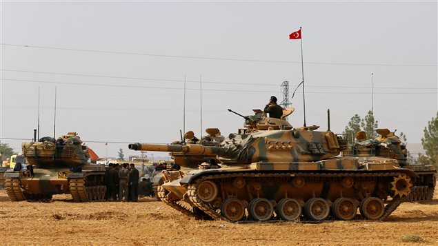 Maniobras militares del ejército turco.