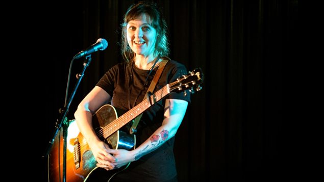 Amelia Curran performing live at the q studios in Toronto, Ont. 