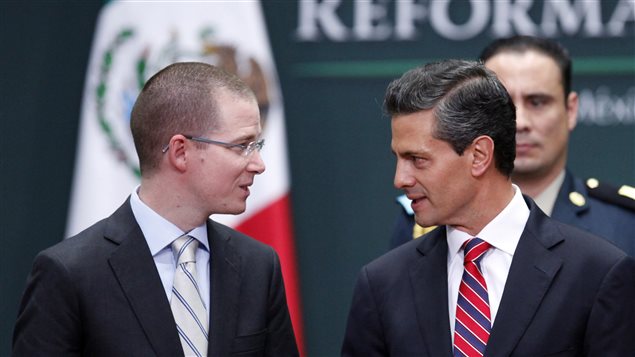 Ricardo Anaya, del PAN, y el presidente Peña Nieto.