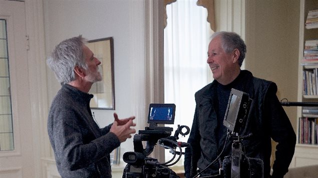 John Walker with renowned Quebec filmmaker Denys Arcand discussing the different experiences of English-Quebeckers and French-Quebeckers