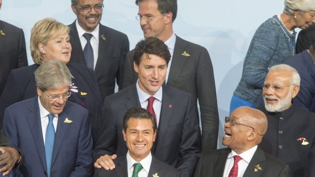 Le Premier ministre Justin Trudeau au sommet du G 20 en Allemagne