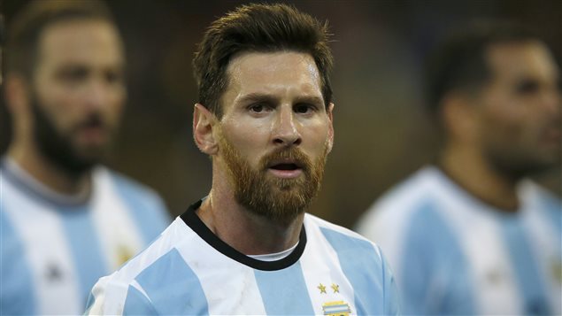 Lionel Messi con la camiseta de Argentina. 