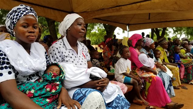 Ghanaian women and girls take part in a community attended by Canada’s International Development Minister Marie-Claude Bibeau. 