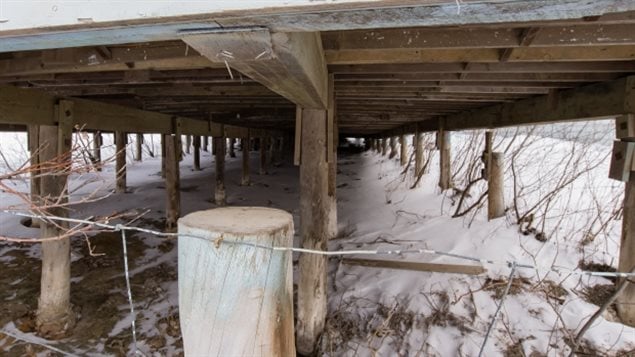 Melting permafrost is destabilizing buildings in Canada’s North.