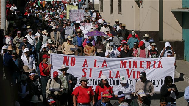 Manifestación antiminería en Gautemala