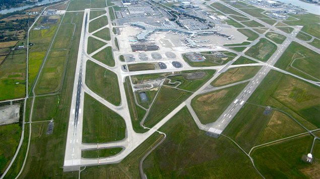 Vancouver International Airport, a main hub for flights to and from Canada and the U.S