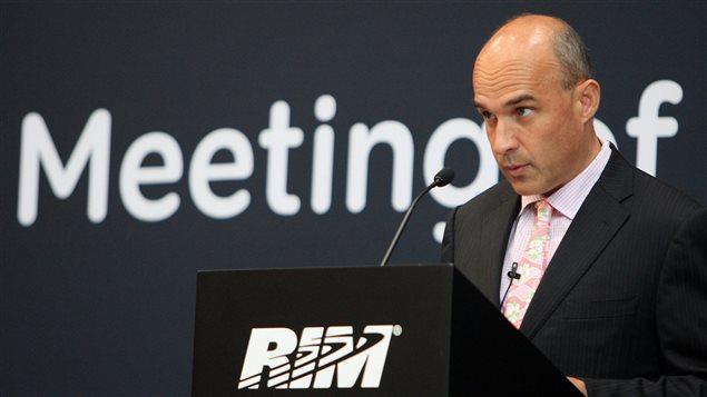 Canadian business leader, seen at the Research in Motion annual meeting in Waterloo, Ontario in July of 2011, is urging the federal government to be vigilant in upcoming NAFTA renegotiations, especially in the area of intellectual property.