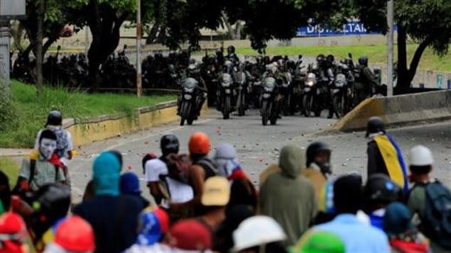 Imagen de una manifestación contra el gobierno Maduro en Venezuela