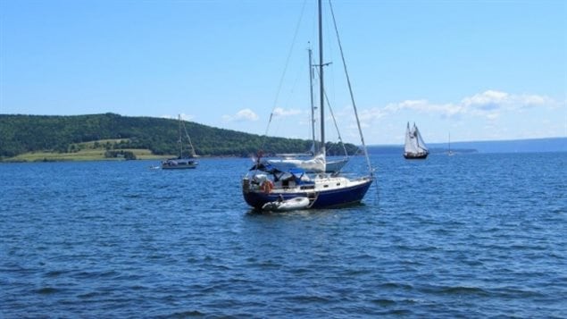 Bras d’Or Lake, a large brackish inland sea in Cape Breton.