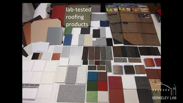 Several samples of roof material were tested.