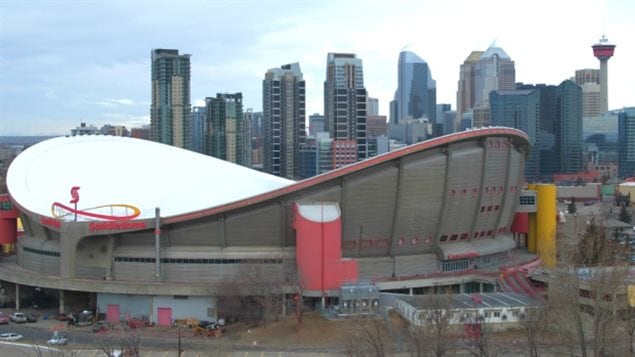 The Scotiabank Saddledome is one of the venues built for Calgary’s 1988 Winter Olympics which is still in use.