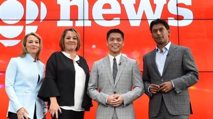 Adrienne Arsenault, Rosemary Barton, Andrew Chang et Ian Hanomansing.
