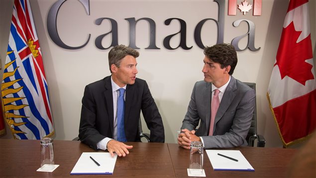 Ambos líderes se mostraron poco interesados en hablar del proyecto Trans Mountain.