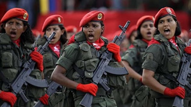 Mujeres en las filas del ejército de Venezuela