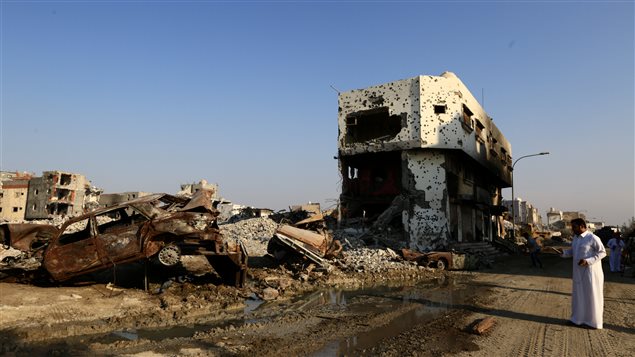 من آثار دمار المعارك في العوّاميّة في صورة نشرتها وكالة "رويترز" في 9 آب (أغسطس) الجاري. 