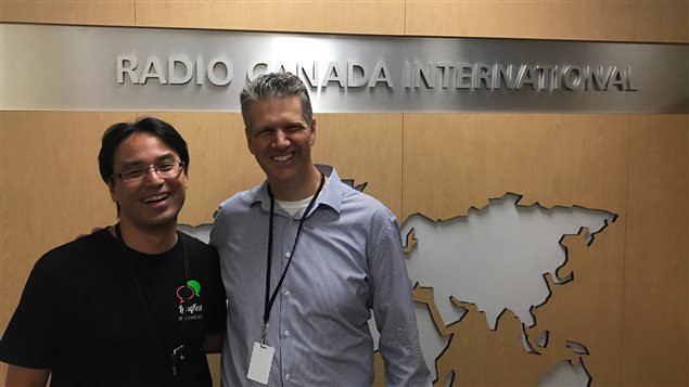 Tetsu Yung y Joey Perugino, co-organizadores del Festival Internacional de Lengua de Montreal, LangFest 2017.s