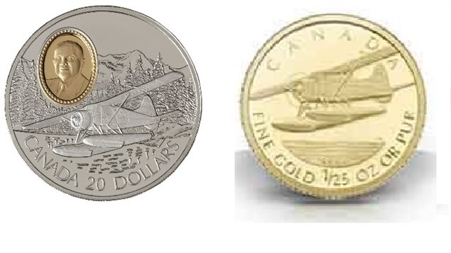 The Royal Canadian mint has created special commemorative coins for the Beaver, a 1991 $20 silver coin with a gold inlay of Philop C Garret,Manager of DeHavilland, and a 2008 Gold coin.