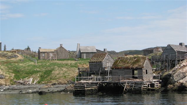 Un pueblo marítimo abandonado el el Atlántico canadiense.