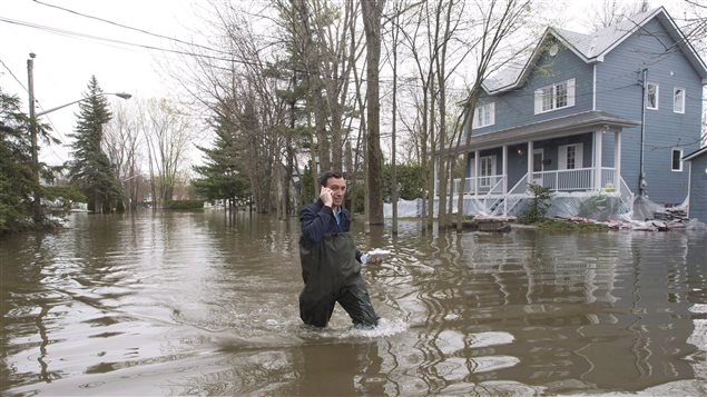 Water flooded Laval and many others in the province of Quebec on May 10, 2017.