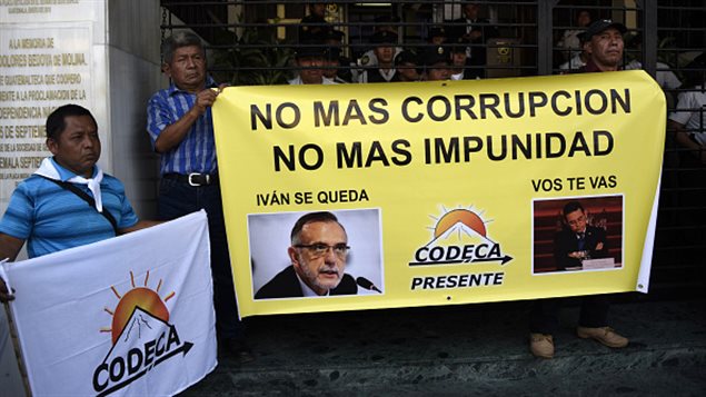 Manifestación en Guatemala contra la corrupción y por la renuncia del presidente Jimmy Morales.