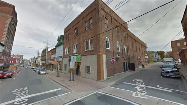 The former Roseland movie theatre in New Glasgow Nova Scotia as shown in 2014. The building is undergoing overhaul to become a multi-use structure and will be renamed the Viola Desmond Building, while the street beside will be renamed Viola Way.