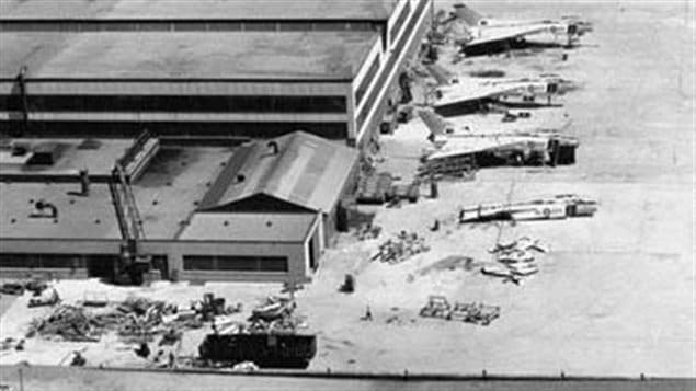 There was huge secrecy over the order to destroy the Arrows and no reporters allowed near the Avro plant. One wily reporter however hired a small plane to fly over the site capturing this incredible photo of the planes in the process of being chopped up. Part of the ongoing theory that one of the planes RL-202 was secretly spirited away is that not all the Arrows are shown being cut up.