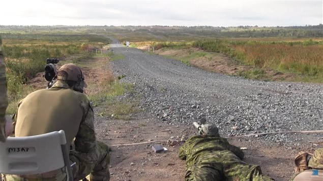 Initial zeroing-in at CFB Gagetown prior to the competition beginning.