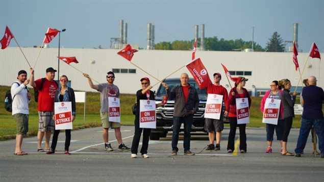 Workers at GM’s CAMI manufacturing plant walked off the job late Sunday night after talks broke down, primarily over job security 