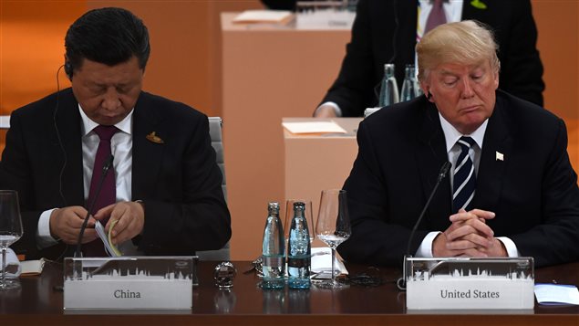 Xi Jinping, presidente de China y Donald Trump, presidente de EEUU, durante la Cumbre del G20 en Hamburgo, Alemania, el 7 de julio 2017.