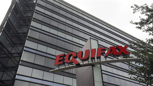 This July 21, 2012, photo shows Equifax Inc., offices in Atlanta. Equifax Inc. says approximately 100,000 Canadian consumers may have had their personal information compromised in the massive cyberattack on the credit data company made public earlier this month.