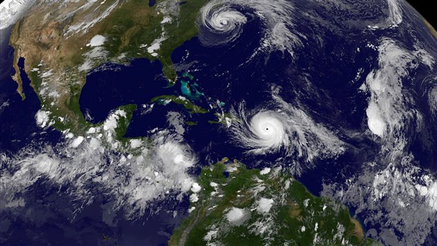 Imagen de la NASA del huracán María