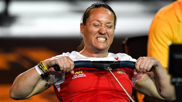 Retired Master Corporal, and Team Canada co-captain Natacha Dupuis shows her determination making 4 trips to the podium in 2 days with medals in athletics and indoor rowing