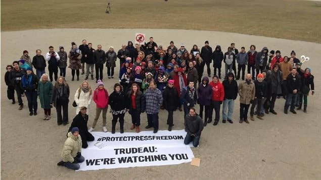 *Protect Press Freedom*. CJFE organized a National Day of Action on February 25, 2017 to demand that the government do more to protect press freedom and civil liberties.