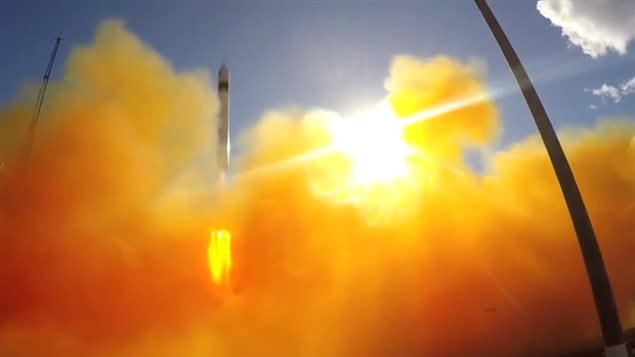 A Russian Rockot rocket blasts off the Plesetsk Cosmodrome in northern Russia on June 4, 2016.(Roscosmos/Twitter)