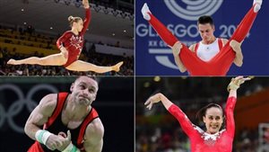 Canada’s artistic gymnasts at this week’s 47th gymnastics world championships in Montreal includes a dominant women’s squad, according to CBC Sports analyst Kyle Shewfelt and a *hungry* men’s side, including clockwise from top left: Ellie Black, Zachary Clay, Isabela Onyshko and Scott Morgan.