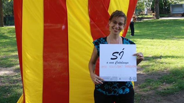 La independentista catalana Aida Queralt Salat en Quebec.