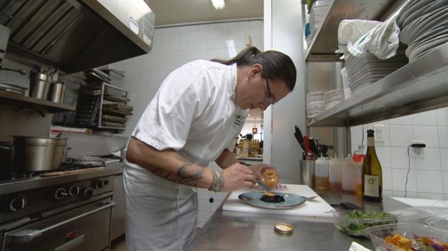 Shawana, shown preparing seal tartare in his restaurant kitchen, said he had anticipated that serving the meat could cause a stir. 