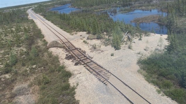 In May, flooding washed out the railway track that is a lifeline for Churchill, Manitoba at the edge of the Canadian Arctic.