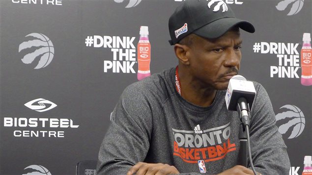 Toronto Raptors coach Dwane Casey says the team made a decision not to stay at the Trump SoHo hotel in New York this season.