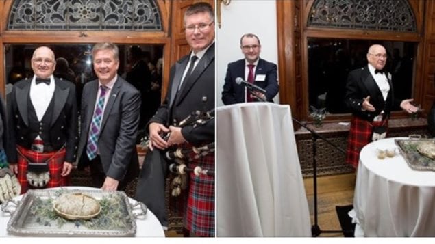 The new *Canadian export recipe haggis* was unvelled at a special event in Toronto this week