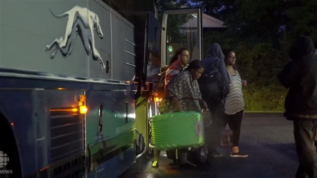 Nigerians who flew to New York City, take a bus to Plattsburg New York, then a tax to the well-known crossing point on the undefended border into Canadai where they make asylum claims