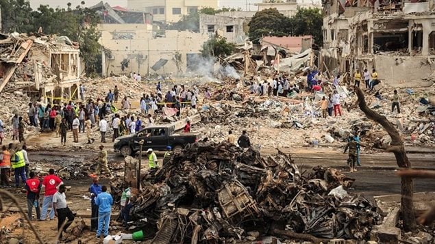 Atentado del 14 de octubre de 2017, en el distrito de Hodan en Mogadiscio. 358 muertos, 228 heridos, 56 desaparecidos.