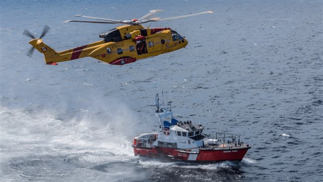Los Guardacostas canadienses hacen un ejercicio de dos días de búsqueda y rescate en el mar.