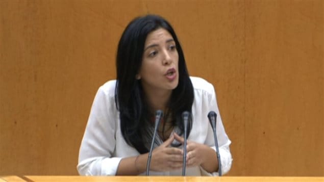 La senadora española Idoia Villanueva Ruiz, de PODEMOS, denunció las consecuencias nefastas del CETA.
