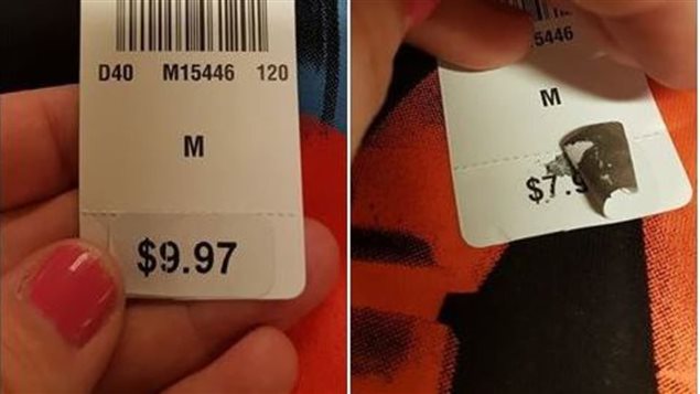 El precio de venta y el precio anterior. 