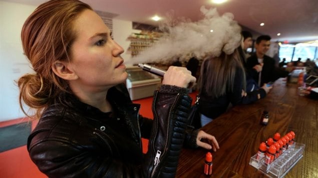 The new Canadian study shows that the teens who try vaping are likely to go on to start smoking tobacco. hile e-liguid containing actual addictive nicotine is not supposed to be available, it is easy to come by in Canada