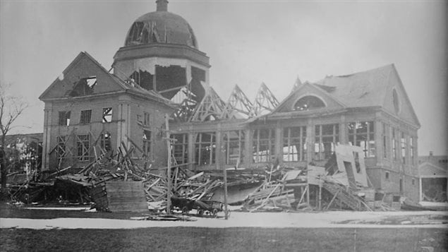 Halifax’s Exhibition Building. The final body from the 1917 explosion was found here almost two years later in 1919