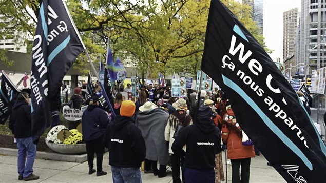 *We Own It* rally by union workers and the public concerned about the growing trend of government to sell off public services.