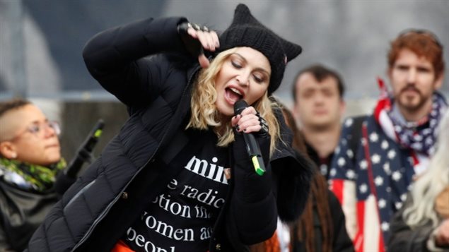 Madonna, seen in Washington, D.C. in January gave a fiery, expletive-laden speech. An excerpt broadcast on French Quebec media led to a complaint which was dismissed, because the F-word doesn’t have the same connotation in French