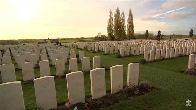 A small portion of Tyne Cot cemetary near Passchendaele village. A great many of the graves are of soldiers who couldn’t be identified.